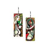 PICASSO GIRL BEFORE A MIRROR - Med Rectangle Earring