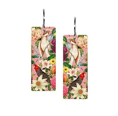 COCKATOO - Medium Rectangle Earring