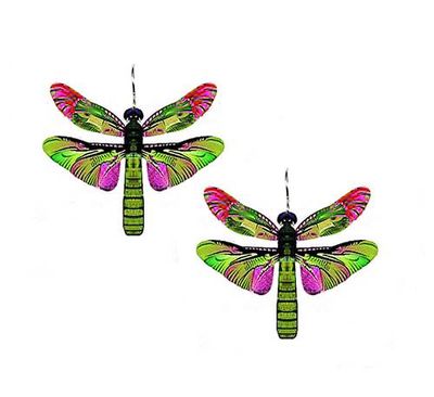 DRAGONFLY EARRING IN ORCHID GREEN