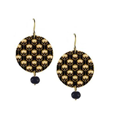 DECO DISC - 3/4&quot; Disc on Brass Disc Earring