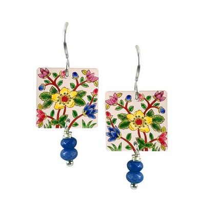 ZOYA - Sm Square w/Beads Earring