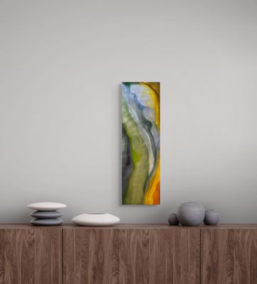 MINI #0224 18&quot;X6&quot; - ALCOHOL INK ON ALUMINUM