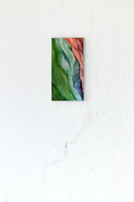 MINI #0424 12"X6" - ALCOHOL INK ON ALUMINUM