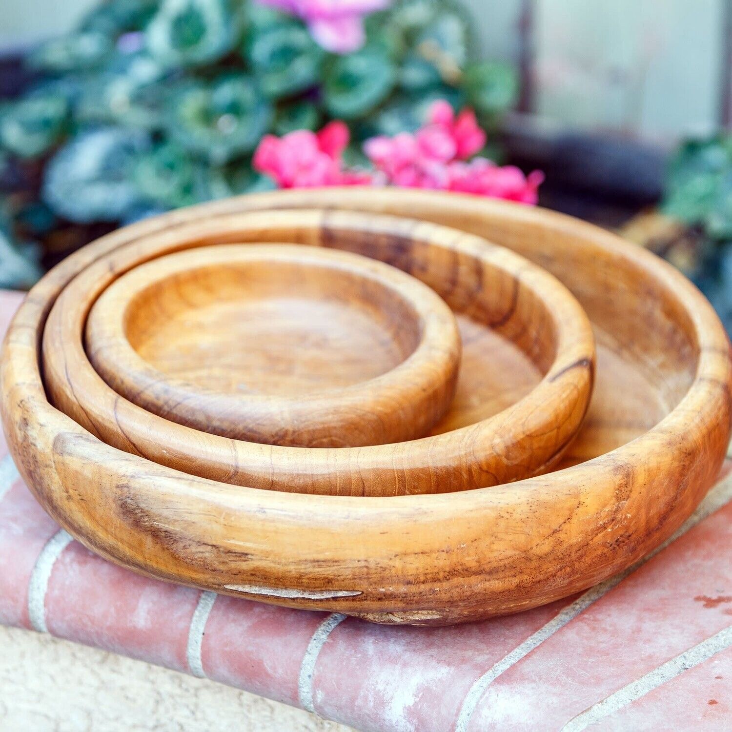 TEAK NESTING BOWL - SMALL (8&quot; DIAMETER)