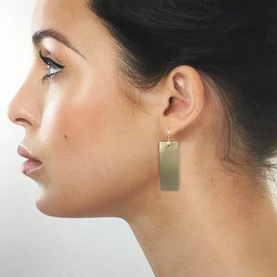 SUNGOLD - Med Rectangle Earring