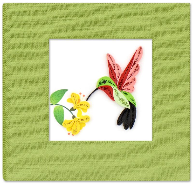 QUILLED HUMMINGBIRD STICKY NOTE PAD COVER