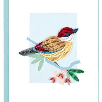 QUILLED NOTE CARD BOX SET - DECORATIVE BIRDS