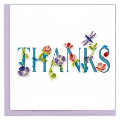 QUILLED GREETING CARD THANKS