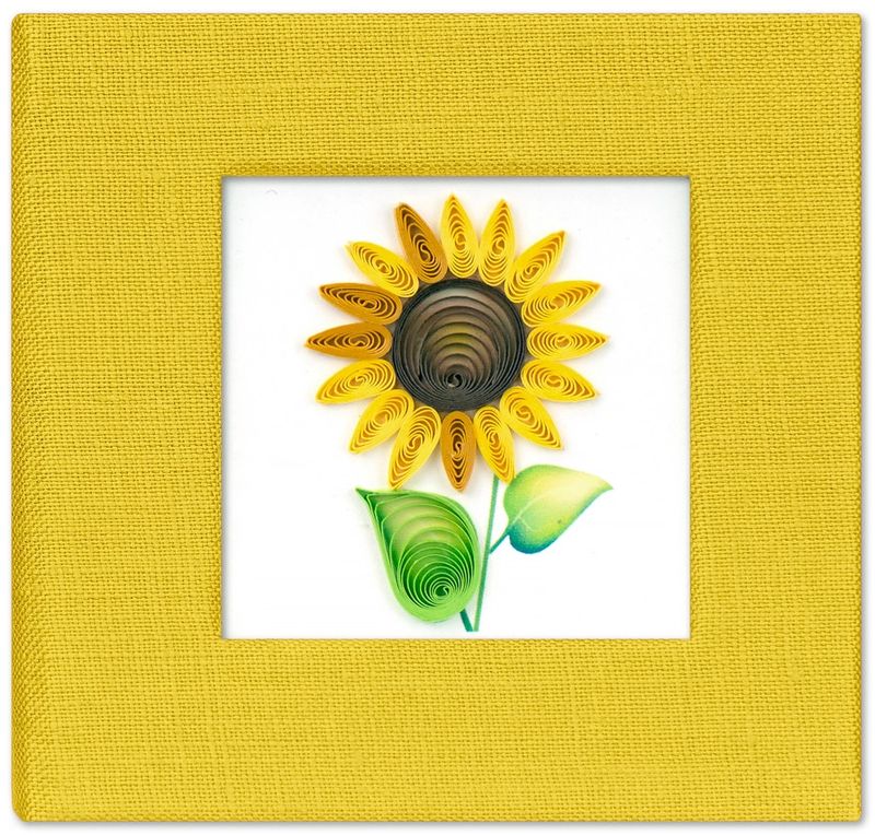 QUILLED SUNFLOWER STICKY NOTE PAD COVER