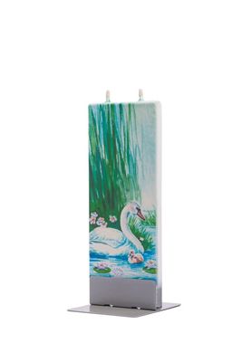 FLATYZ - HAND CRAFTED ARTIST CANDLE SWAN IN LAKE