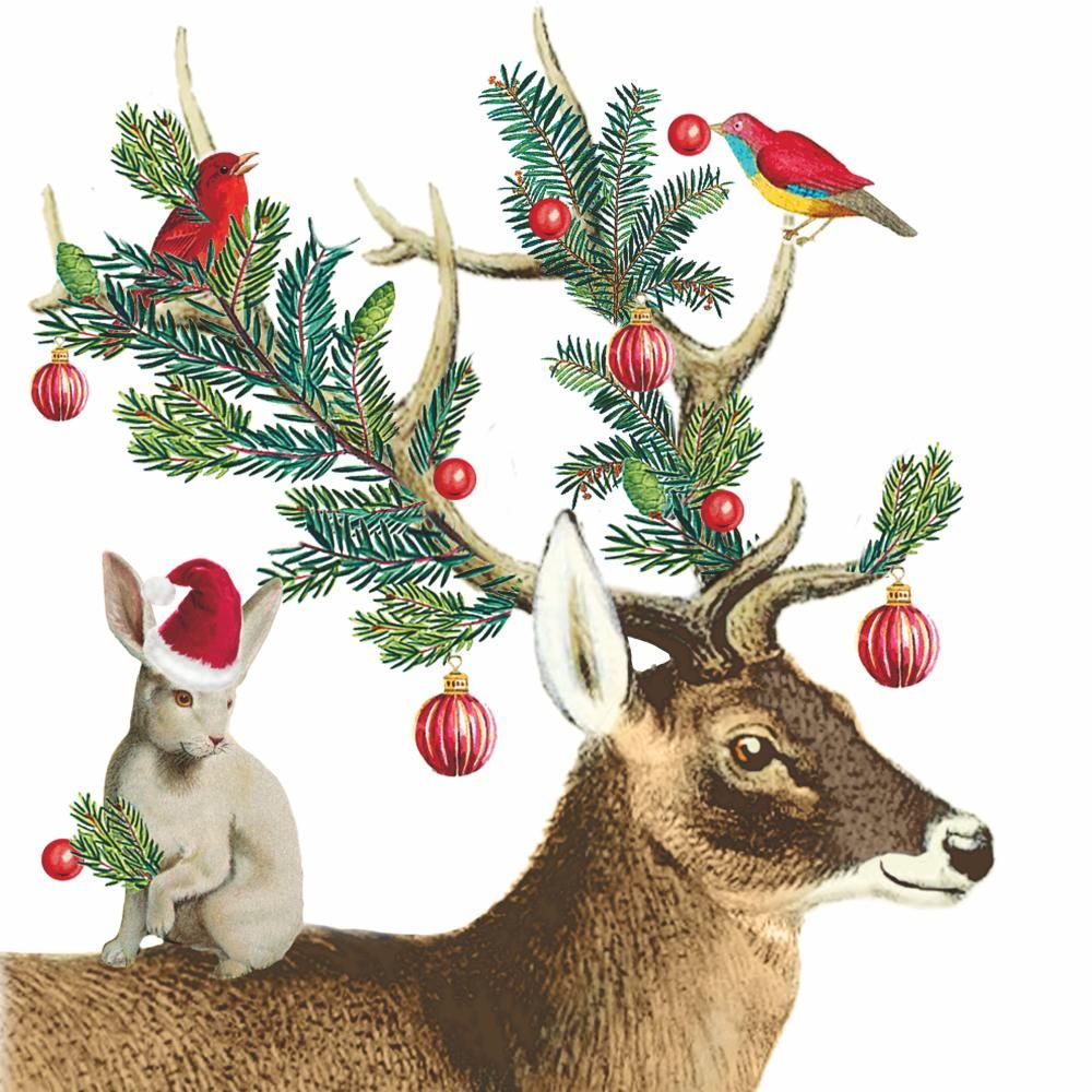 BEVERAGE NAPKIN XMAS BUDDIES
