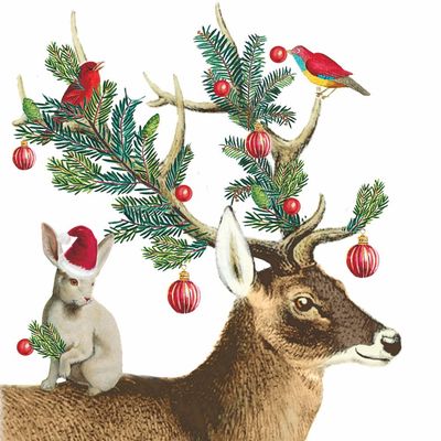 BEVERAGE NAPKIN XMAS BUDDIES