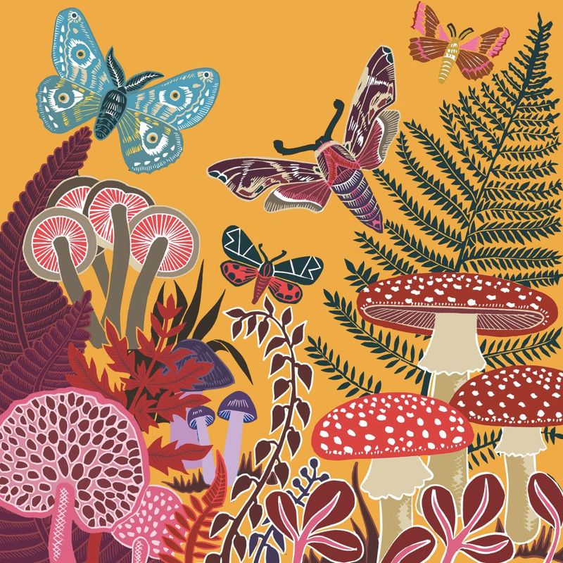 BEVERAGE NAPKIN AUTUMN FOREST