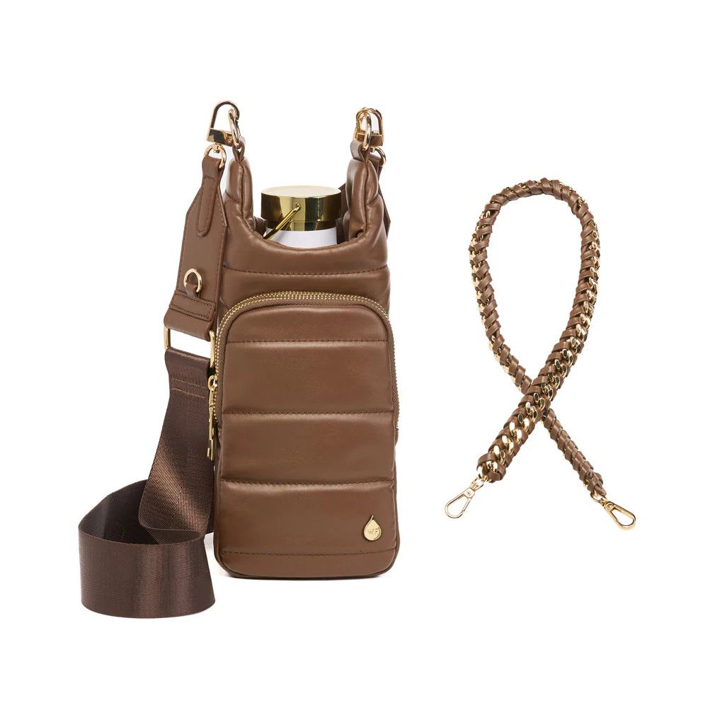 Brown Mocha Vegan Leather HydroBag® with Strap Bundle