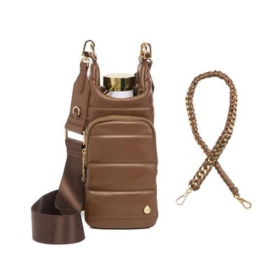 Brown Mocha Vegan Leather HydroBag® with Strap Bundle