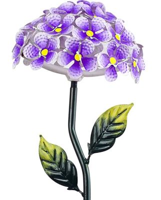 SOLAR STAKE FLOWER - HYDRANGEA PURPLE