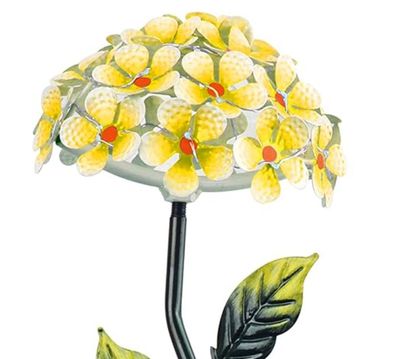 SOLAR STAKE FLOWER - HYDRANGEA YELLOW