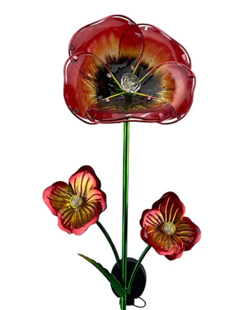 35491 SOLAR PANSY STAKE - RED