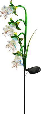 35381 BLUEBELL GLASS SOLAR STAKE - CLEAR