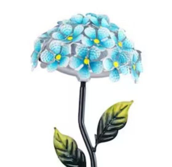 SOLAR STAKE FLOWER - HYDRANGEA BLUE