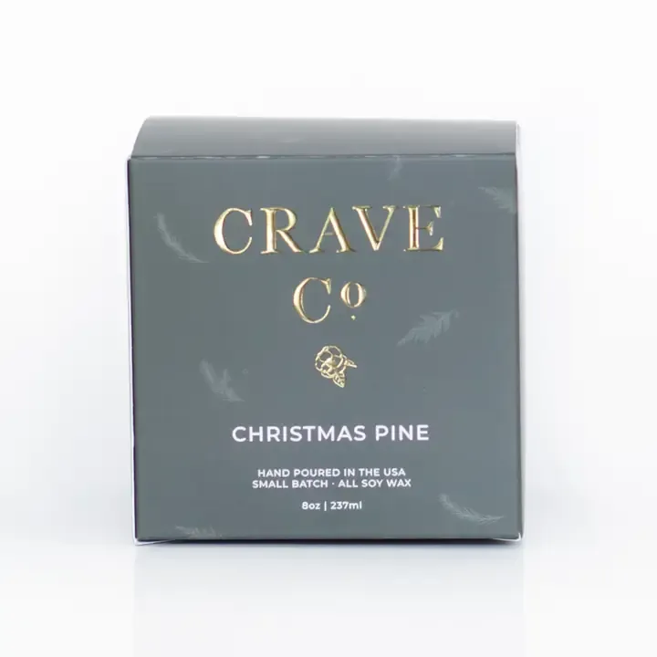 BOXED CANDLE 8 OZ - CHRISTMAS PINE