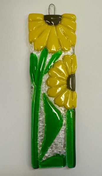 Handmade Fused Glass Flower Suncatcher