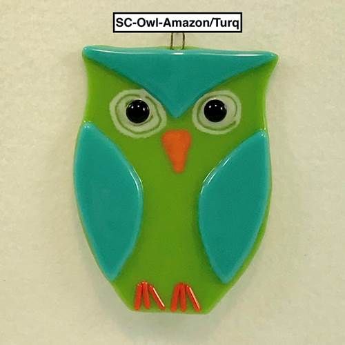Fused Glass Owl Suncatcher
