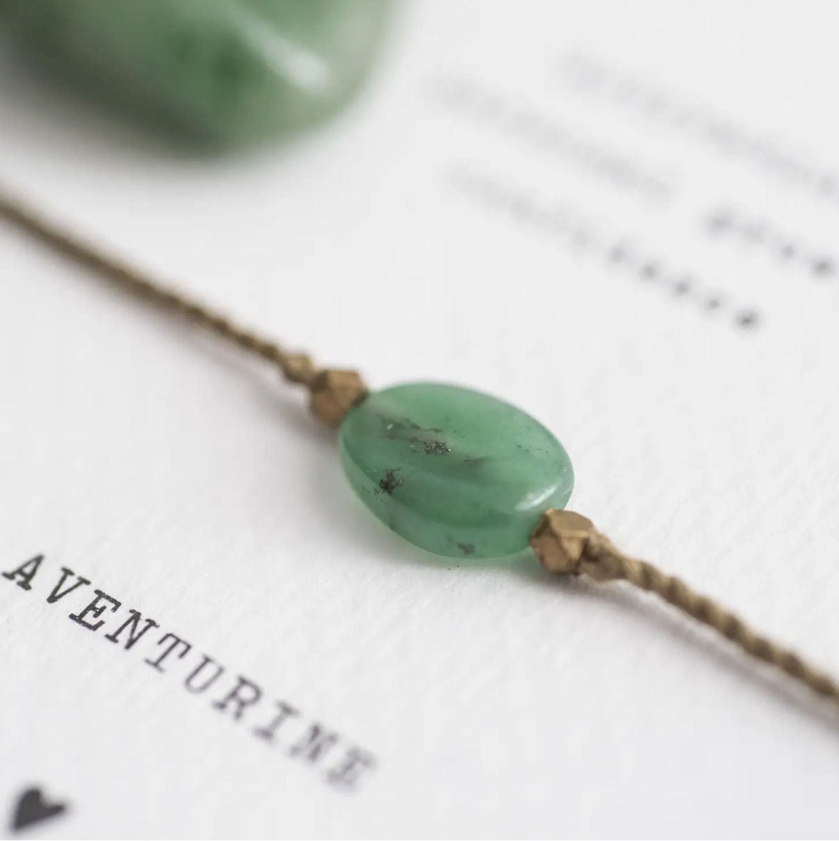 GEMSTONE BRACELET, Color: AVENTURINE