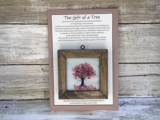 THE GIFT OF A TREE - FRAMED GLASS TREE, Style: SPRING
