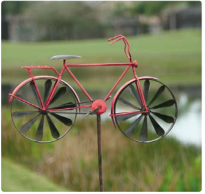 X25 BICYCLE WIND SPINNER (red or yellow)