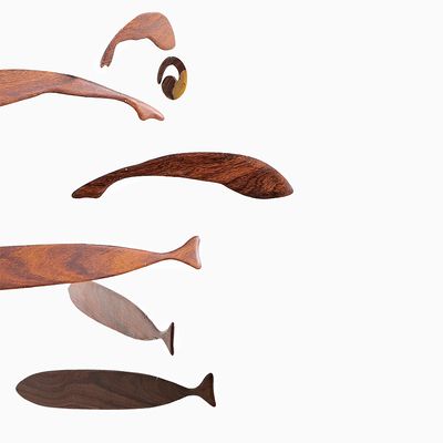 WOODEN FISH MOBILE - GRANADILLO