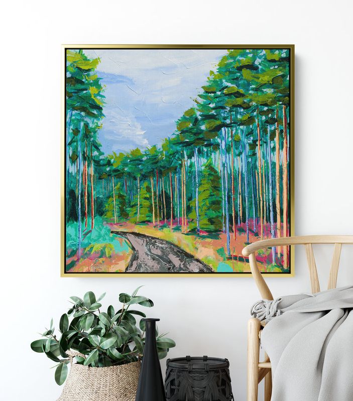 Up North - Canvas 24x24 w/Champagne Floater