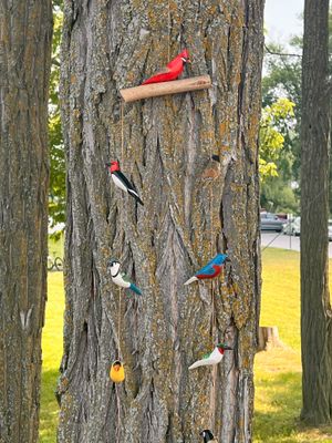 WOOD BIRD HANGER, NORTH AMERICAN