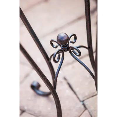 SCROLL GAZING BALL STAND - METAL