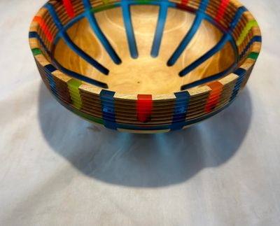 DAVID BOWL - MAHOGANY WOOD &amp; RESIN 8.12" X 3.37"
