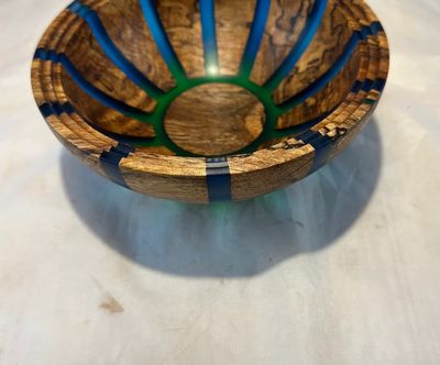 DAVID BOWL - MANGO WOOD &amp; RESIN 7.62&quot; X 3.12&quot;