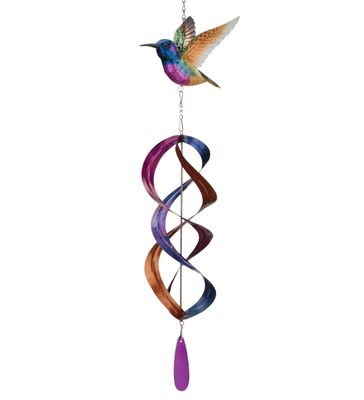 Hanging Wind Spinner - Purple Coronet Hummingbird