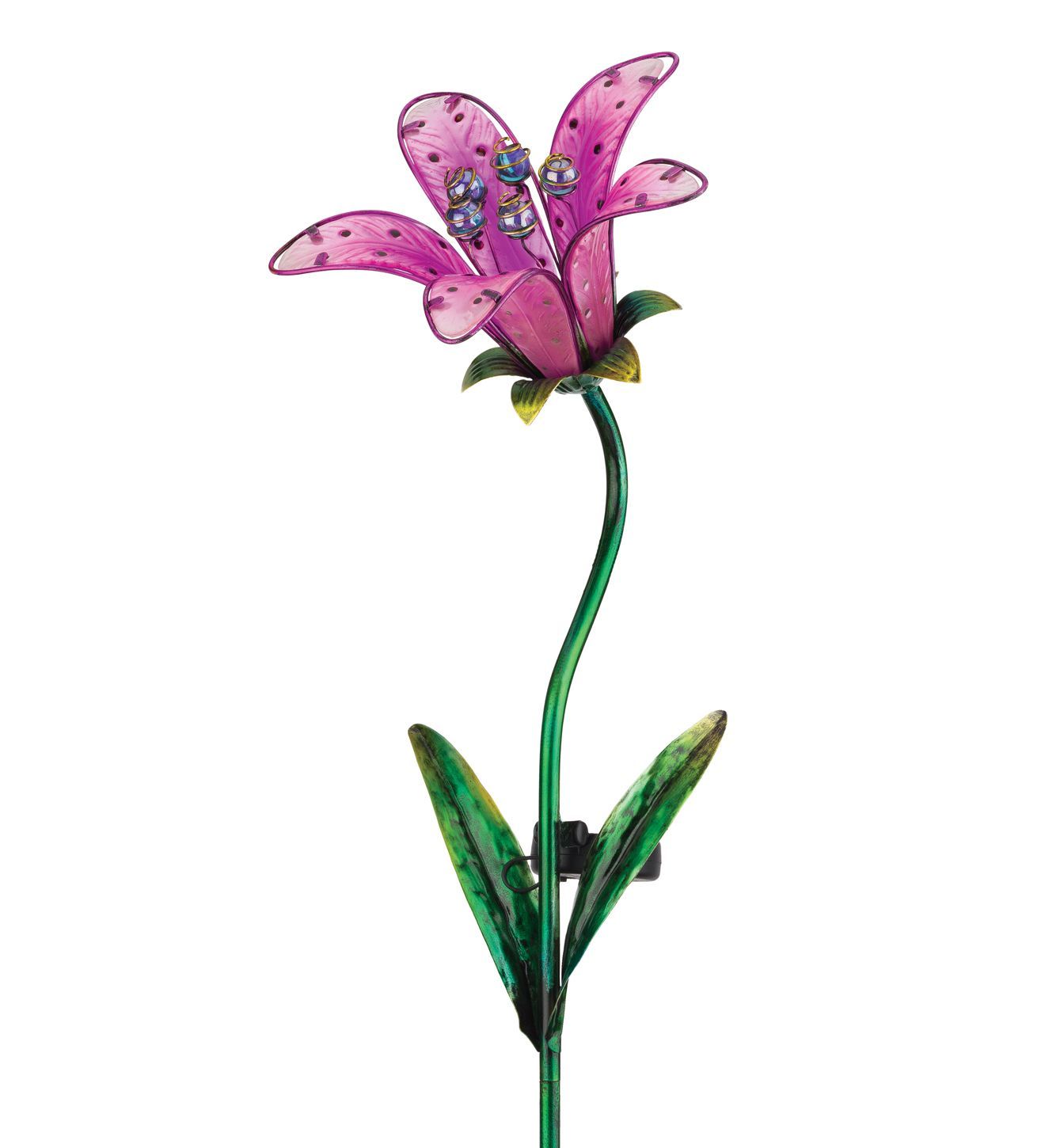 SOLAR TIGER LILY GARDEN STAKE - PINK