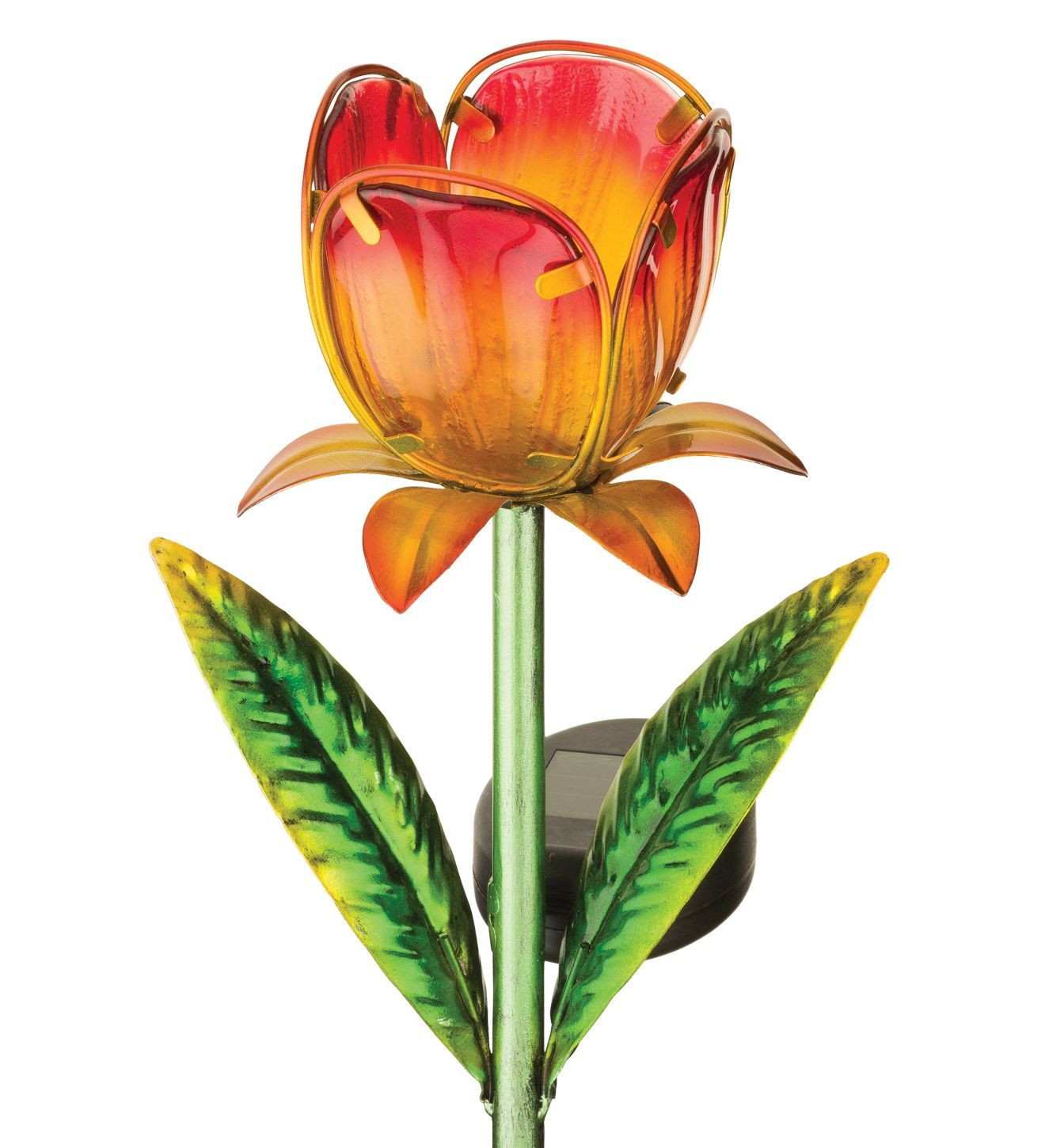 MIINI SOLAR GARDEN STAKE - YELLOW TULIP