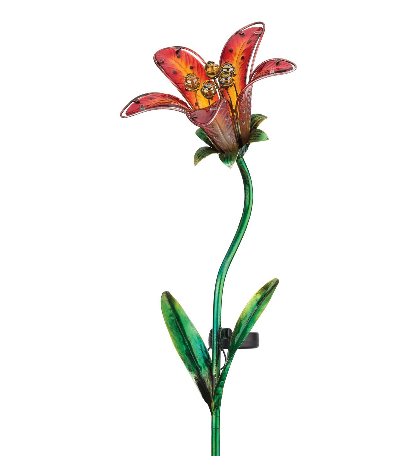 SOLAR TIGER LILY GARDEN STAKE - RED