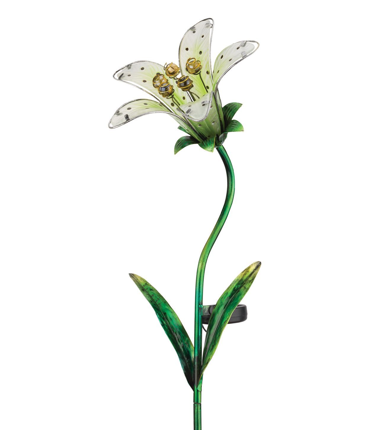 SOLAR TIGER LILY GARDEN STAKE - WHITE