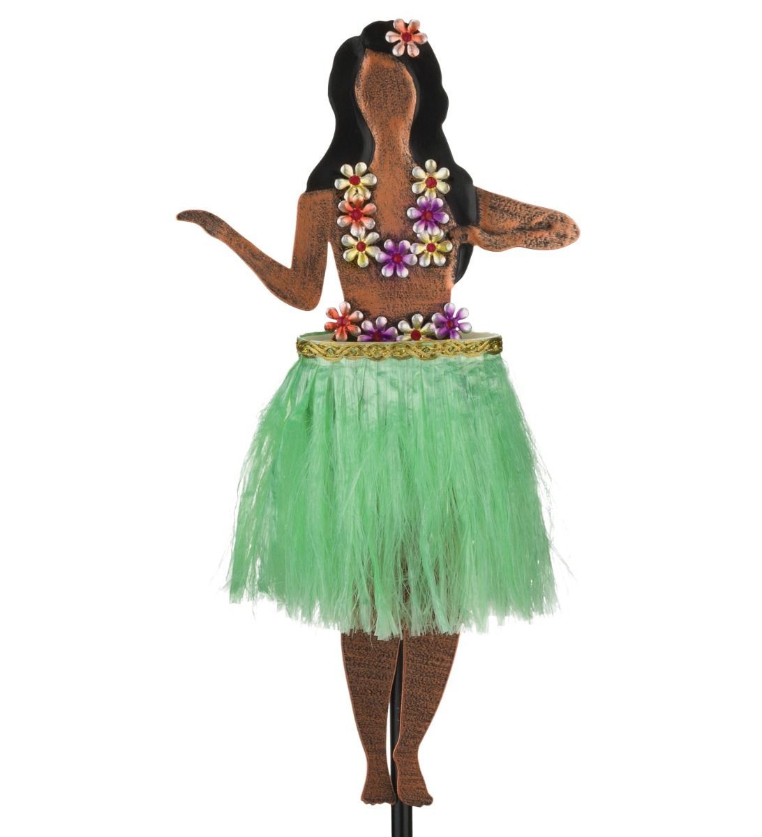 HULA GIRL SOLAR MOTION GARDEN STAKE - MAKANI GREEN
