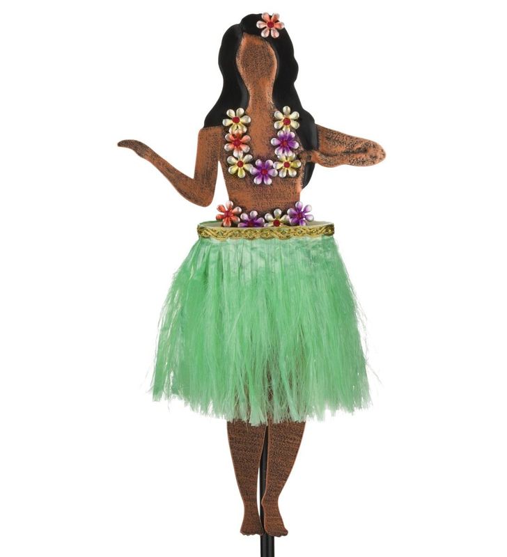 HULA GIRL SOLAR MOTION GARDEN STAKE - MAKANI GREEN