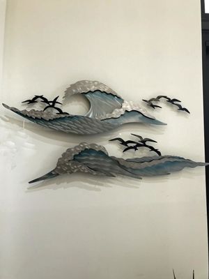 OCEAN WAVES I (3 PC) METAL WALL SCULPTURE