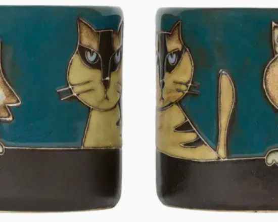 MARA STONEWARE CAT&#39;S MEOW MUG