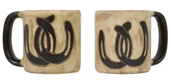 MARA STONEWARE HORSESHOES MUG