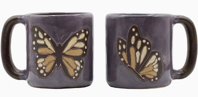 MARA STONEWARE MONARCH BUTTERFLY MUG
