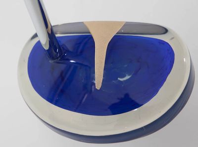 MALLET STYLE GLASS PUTTER - MIDNIGHT BLUE RIGHT HANDED 37