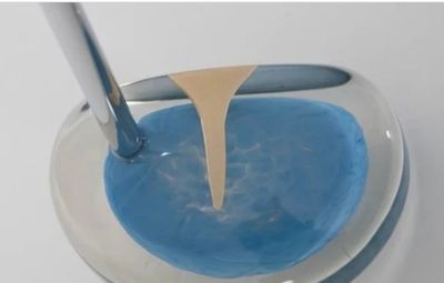 MALLET STYLE GLASS PUTTER - BABY BLUE RIGHT HANDED 35