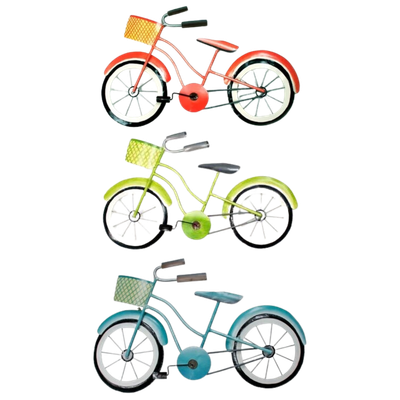 BEACH BIKE SINGLE (ORANGE) METAL WALL SCULPTURE
